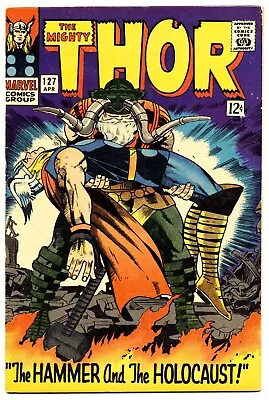 Buy THOR #127 F, Stan Lee, Jack Kirby, 1st Pluto, Marvel Comics 1966 • 38.83£