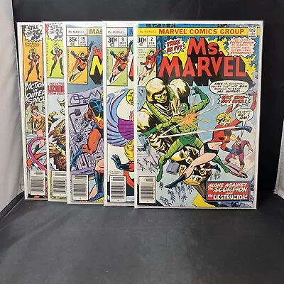 Buy Ms. Marvel Key Lot #’s 2 9 19 20 & 23. Origin Issue! Marvel 1977 (A37)(5) • 55.91£