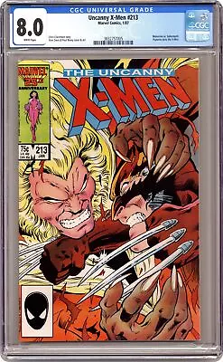 Buy Uncanny X-Men #213D CGC 8.0 1987 3832757005 • 70.67£