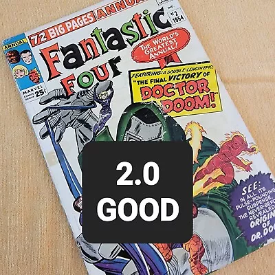 Buy #2 FANTASTIC FOUR ANNUAL Marvel Comics 1964 Origin Of Doctor Doom Jack Kirby Art • 193.72£