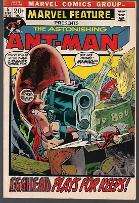 Buy Marvel Feature #5 Astonishing Ant-man 1972  Egghead Plays For Keeps!  Trimpe Vf • 14.85£