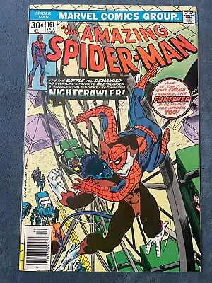 Buy Amazing Spider-Man #161 1976 Marvel Comics Key Issue Nightcrawler Punisher FN/VF • 19.97£
