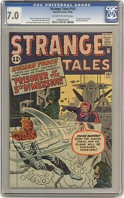 Buy Strange Tales #103 CGC 7.0 1962 0006646002 • 434.90£