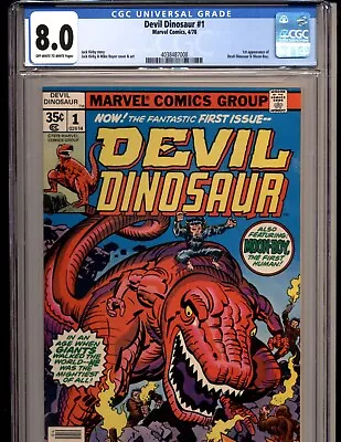 Buy Devil Dinosaur 1 CGC 8.0 (1978), 1st Appearance Of Moon Boy • 38.83£