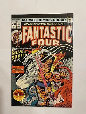 Buy Fantastic Four #155 - Partial Origin Of Silver Surfer - Marvel, 1975 MVS Intact • 17.78£