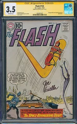 Buy Flash #124 (DC, 1961) CGC SS 3.5 OWP Signed Joe Giella! 1 Of Only 4 Copies! • 387.53£