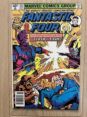 Buy Fantastic Four #212 VF John Byrne 2nd Terrax Galactus (1979) Marvel Comics • 7.38£
