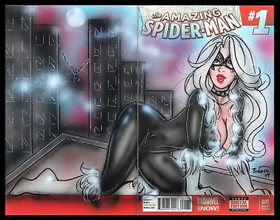Buy Amazing Spider-Man #1 BLACK CAT Comic Cover Variant Painting By Bianca Thompson • 62.12£
