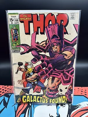 Buy The Mighty Thor 168 Marvel Comics Origin Of Galactus 1969 • 34.95£