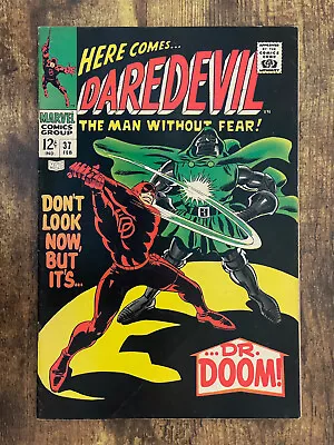 Buy Daredevil #37 - GORGEOUS - Doctor Doom App - Marvel 1968 • 37.34£