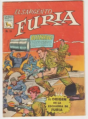 Buy El Sargento Furia #34 La Prensa Mexican 1968 Sgt Fury #34 Origin Of The Howlers! • 31.06£