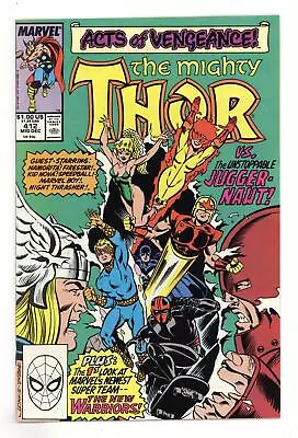 Buy Thor #412 VF 8.0 1989 1st Full App. New Warriors • 20.97£