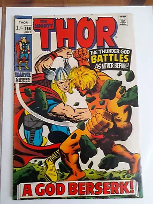 Buy Thor #166 June 1969 VGC- 3.5 2nd Full App Of HIM, Classic Battle Of Thor V HIM • 29.99£