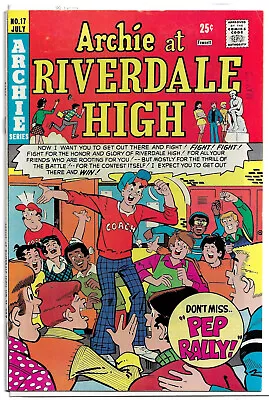 Buy Archie At Riverdale High #17 (July 1974) Harry Lucey Art  Condition – (VF/NM) • 8.95£