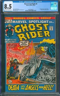 Buy Marvel Spotlight #6 ⭐ CGC 8.5 ⭐ 2nd Appearance Of GHOST RIDER! Comic 1972 • 205.80£