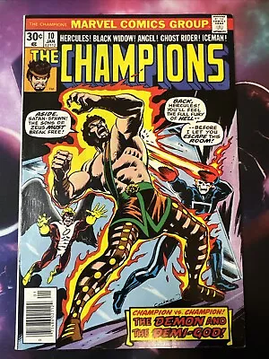 Buy Champions #10: “One Man’s Son Is Another Man’s Poison!” Marvel 1977 FN/VF • 4.66£