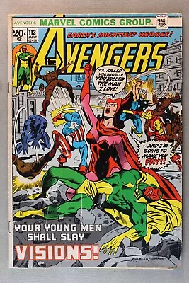 Buy The Avengers #113 *1973*  Your Young Men Shall Slay Visions!  Low Grade Reader • 1.94£