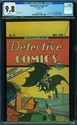 Buy Detective Comics #27 CGC 9.8 1984 1st Batman! Oreo Reprint! WHITE Pgs! Q5 397 Cm • 155.28£