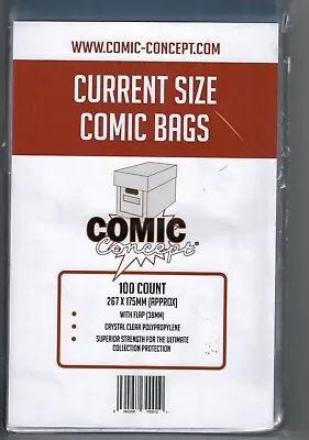 BIG FUDGE Archival Comic Book Sleeves (Current Size) Pack of 50 Comic Book  Bags