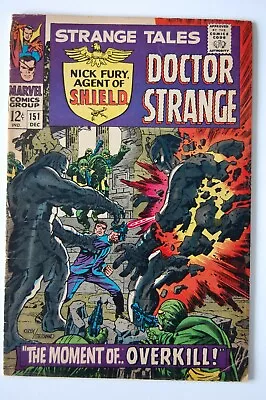 Buy STRANGE TALES (1966) #151 | GD | Cover Detach Top With 3  Split | 1st Steranko! • 17.82£