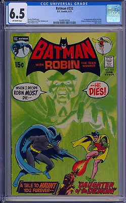 Buy Cgc 6.5 Batman #232 Ra's Al Ghul 1st Appearance Neal Adams Cover & Art • 427.13£