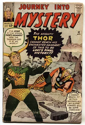 Buy JOURNEY INTO MYSTERY-#92-comic Book 1962-THOR-JACK KIRBY-vg-trimmed • 174.74£