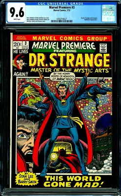 Buy MARVEL PREMIERE 3 CGC 9.6 WP DOCTOR STRANGE Begins BRONZE Age MARVEL 1972 • 509.52£