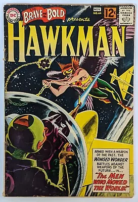 Buy Brave And The Bold #44 - Hawkman Space Battle Joe Kubert Cover Aliens - 1962 • 27.17£