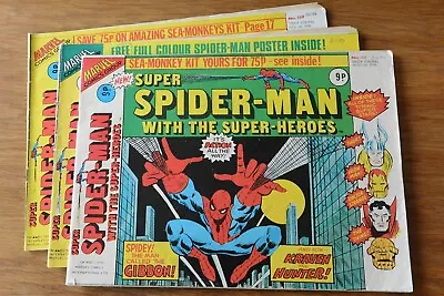 Buy Marvel Comics UK Weekly SUPER SPIDER-MAN #158 #159 #160 Original 1976 • 1.75£