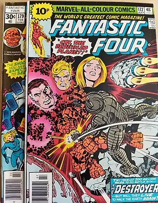 Buy Fantastic Four #'s 172, 179 - FN/VFN (7.0) - Marvel 1976/77 - 30 Cents & 10p • 7.50£