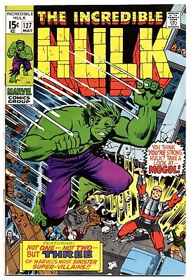 Buy INCREDIBLE HULK #127 F, Marvel Comics 1970 • 23.30£