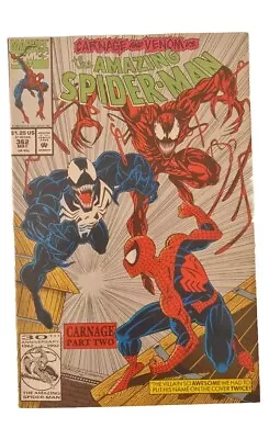 Buy Amazing Spider-man #362 2nd Print Silver Cover  2nd Appearance Carnage 1992 🔑 • 25£