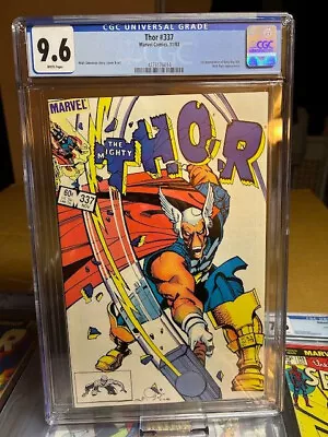 Buy Mighty Thor #337D CGC 9.6, White Pages, Key 1st Appearance Beta Ray Bill (1983) • 135.02£