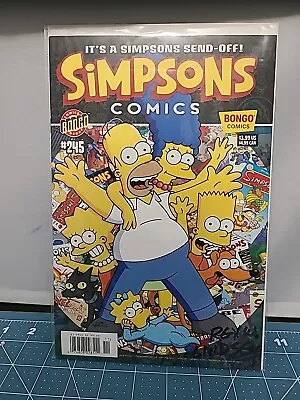 Buy Simpsons Comics # 245 Bongo Comics 2018 Last Issue Signed REX W LINDSEY • 309.87£