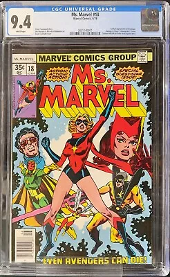 Buy Ms. Marvel #18 (1978) CGC 9.4 WHITE PAGES - 1st Full App. Mystique • 264.05£