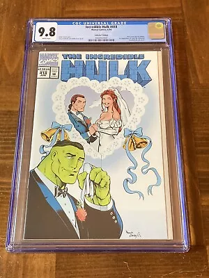 Buy Incredible Hulk 418 CGC 9.8 White Pages (Banner Wedding Cover) • 76.11£