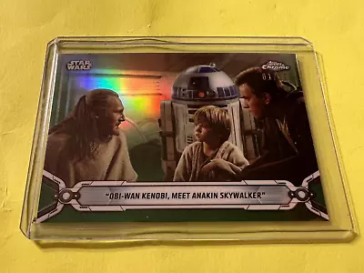 Buy 2019 Star Wars Chrome Legacy Green Refractor 1/50 Obi Wan Meets Anakin #16 First • 23.29£