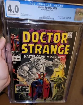 Buy Doctor Strange 169 CGC 4.0 * 1st Solo Title Key Appearance & Origin Retold 1968 • 132.02£