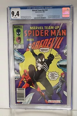 Buy MARVEL TEAM-UP #141 CGC 9.4 WHITE NEWSSTAND Spider-Man 1st Black Costume Marvel • 128.14£