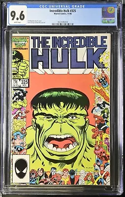 Buy Hulk 325 Cgc 9.6 Wpgs V1 Marvel 1986! 25th Anniversary Cover Issue! 330! 341!!!! • 54.35£