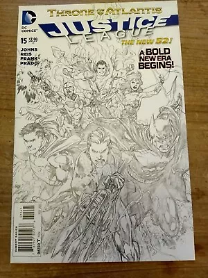 Buy DC Comics Justice League 15 Jim Lee 1:100 Black And White Cover 1st Print • 24.99£