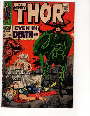 Buy The Mighty Thor #150 1968( THIS BOOK HAS MINOR RESTORATION SEE DESCRIPTION) • 30.75£