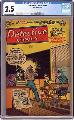 Buy Detective Comics #193 CGC 2.5 1953 4322493005 • 314.53£