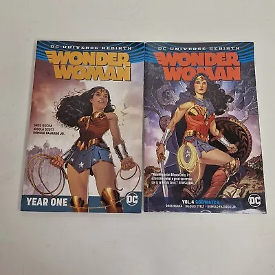 Buy DC Universe Rebirth Wonder Woman Comics Graphic Novel Year One & Vol.4 Godwatch • 9.95£