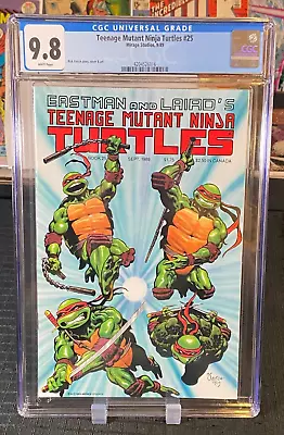 Buy Teenage Mutant Ninja Turtles #25 (CGC 9.8) Rick Veitch Story, Cover, Art - 1989 • 59.05£