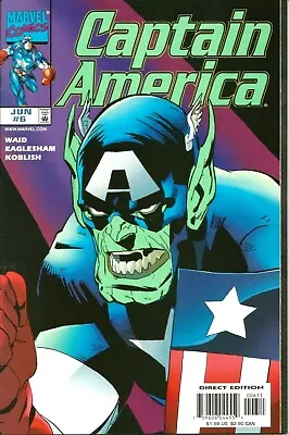 Buy Captain America #6 (vol 3) Skrull Cover / Marvel / Jun 1998 / N/m / 1st Print  • 4.95£