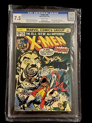 Buy X-Men #94 CGC 7.5 VF - KEY ISSUE! Wolverine Storm Nightcrawler Colossus Uncanny • 581.68£