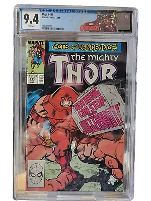 Buy The Mighty Thor #411 🔑 Cgc 9.4 Custom Label. 1st New Warriors  • 46.68£