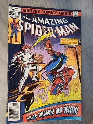 Buy Amazing Spider-Man #184 1st White Dragon! Ross Andru Art! Marvel 1978 • 11.64£