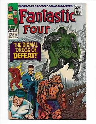 Buy Fantastic Four 58 - F- 5.5 - Doctor Doom - Silver Surfer - Thing (1967) • 58.25£
